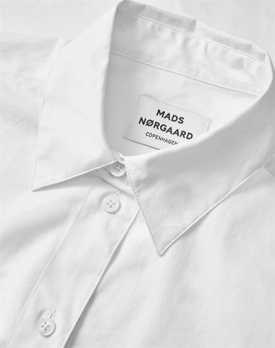 Mads Nørgaard - Prime Poplin Crelly Skjorte - Snow White